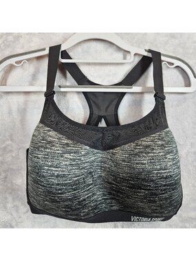 Victoria Sport Womens Racerback Sports Bra 34DDD/F75 Black & White